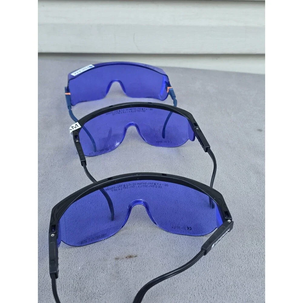 Lot of 3 Purple Laser Safety Glasses Sperian Honeywell OD 5.2 592-596nm
